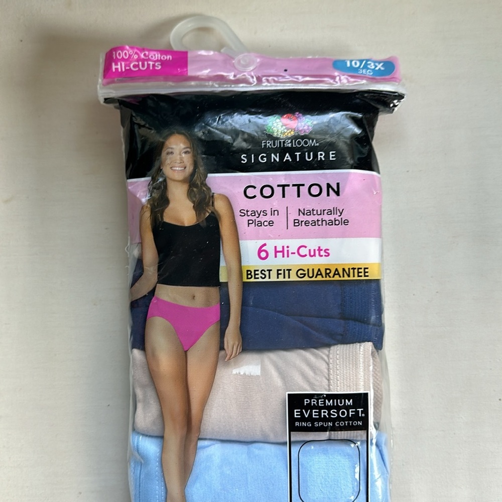 Brand New Fruit of the Loom Cotton High Cut Briefs 6 pack - Picture 2 of 3